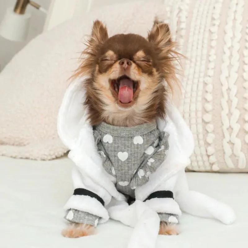 "This Dog Loves Sleep” Chihuahua Bathrobe
