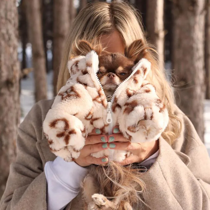 Chewy V Faux Fur Chihuahua Coat